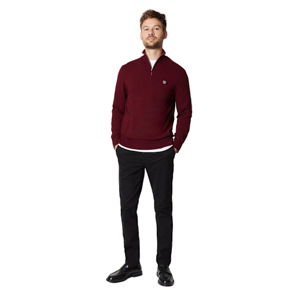 Burton Herrar Rich Cotton Kvart Zip Tröja M Vinröd Burgundy M