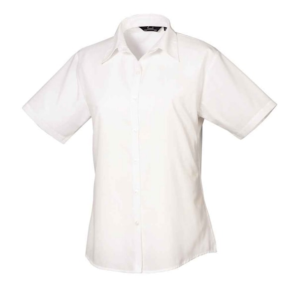 Premier Dam/Dam Poplin Kortärmad Blus 20 UK Vit White 20 UK