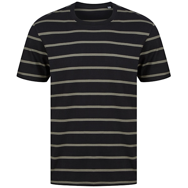 Front Row Unisex Vuxenrandig T-shirt XL Svart/Khaki Black/Khaki XL