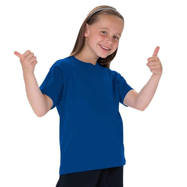 Jerzees Schoolgear Barn Klassisk Enfärgad T-shirt (2-pack) Bright Royal 5-6