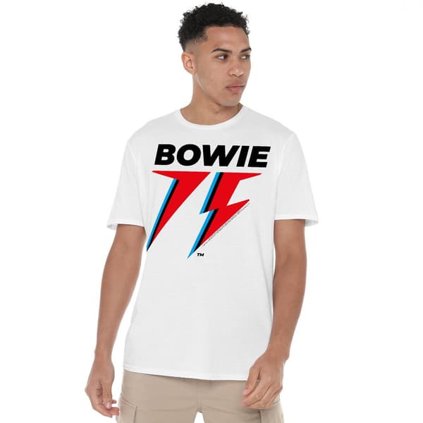 David Bowie Herr 75 Logotyp T-Shirt S Vit White S