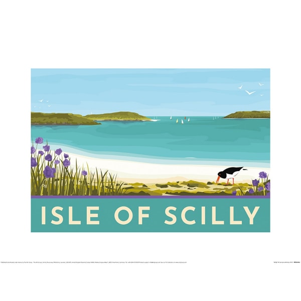 Georgina Westley Isle Of Scilly Print 30cm x 40cm Blå/Grön Blue/Green 30cm x 40cm