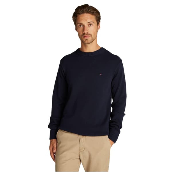 Tommy Hilfiger Herr Tröja med Rund Hals Regular Långärmad Jumper M Sky Sky Blue M