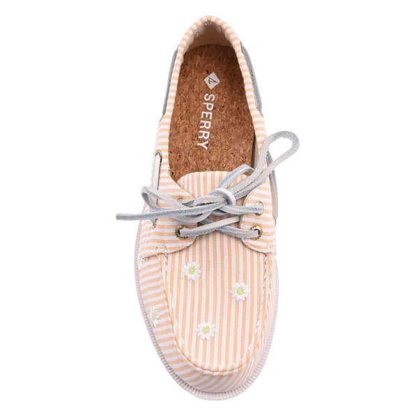 Sperry Dam/Dam Authentic Original Seersucker Båtskor 6 White/Orange 6.5 UK