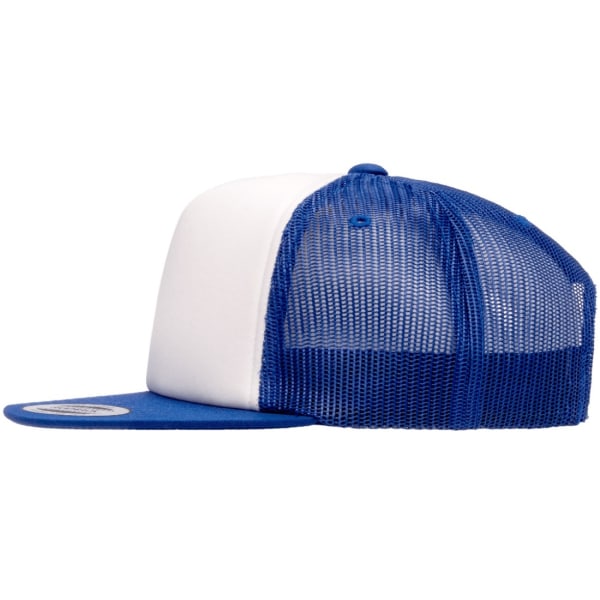 Flexfit By Yupoong Foam Trucker Cap med vit front One Size R Royal/White/Royal One Size