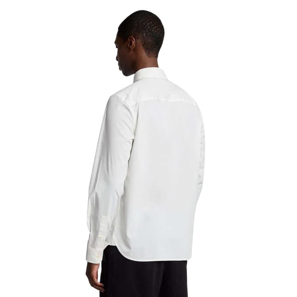 Lyle & Scott Herrskjorta i bambu med lång ärm L Vit White L