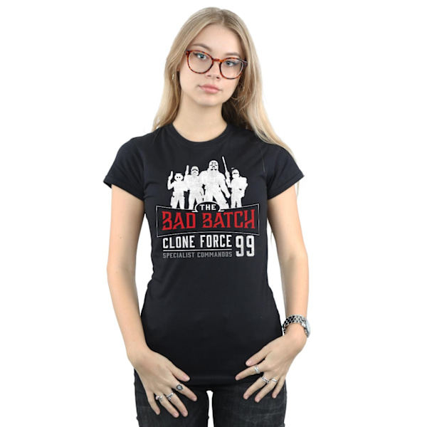 Star Wars Dam/Damer The Bad Batch Clone Force 99 Bomull T-S Black M