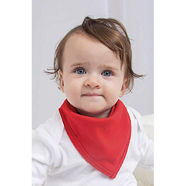 Babybugz Baby Plain Bandana Bib (2-pack) One Size Vit/Röd White/Red One Size