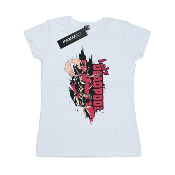 Marvel Dam/Dam Deadpool Lady Deadpool T-shirt i bomull L Vit White L