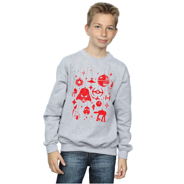 Star Wars Jul Dekorationer Sweatshirt för Pojkar 7-8 År Sport Sports Grey 7-8 Years
