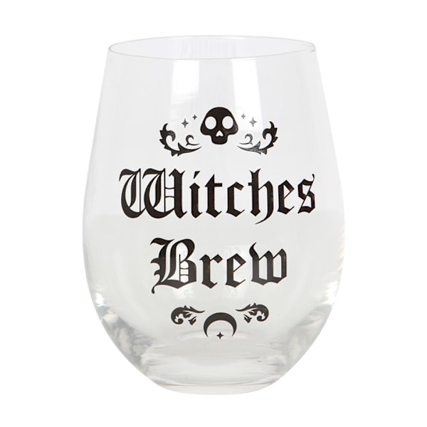 Something Different Witches Brew Vinglas Utan Fot En Storlek C Clear/Black One Size