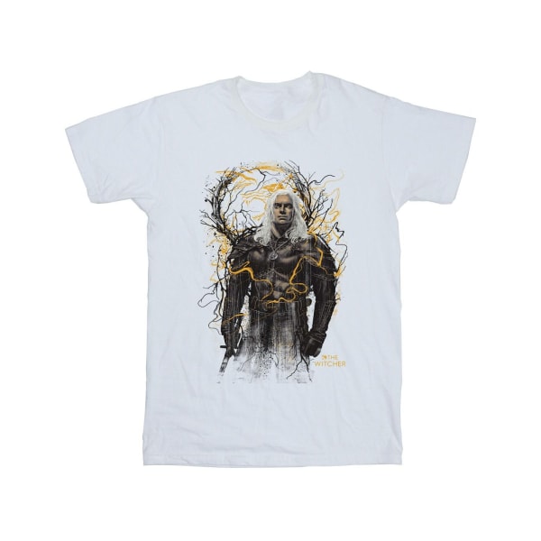 Netflix Mens The Witcher Smoking Wolf T-Shirt XL Vit White XL