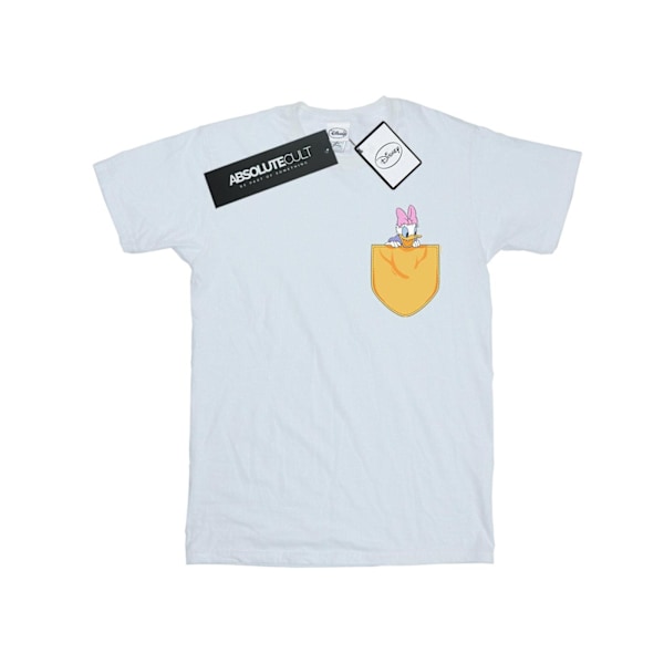 Disney herr Daisy Duck T-shirt med ficka i konstläder 5XL vit White 5XL