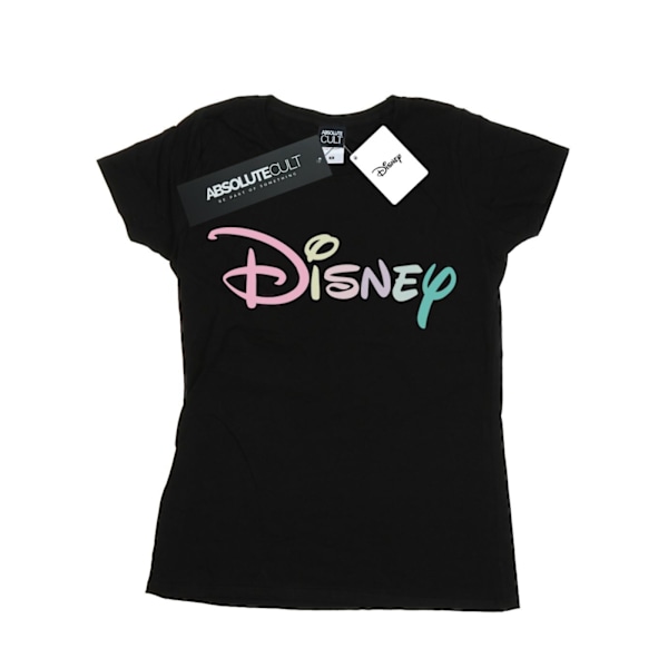 Disney Dam/Kvinnor Pastell Logotyp Bomull T-shirt XL Svart Black XL