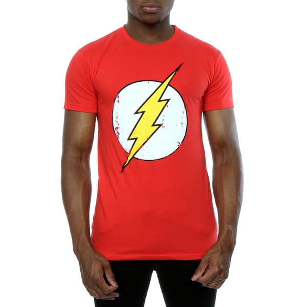 DC Comics Herr Flash Distressed Logo T-Shirt 3XL Röd Red 3XL