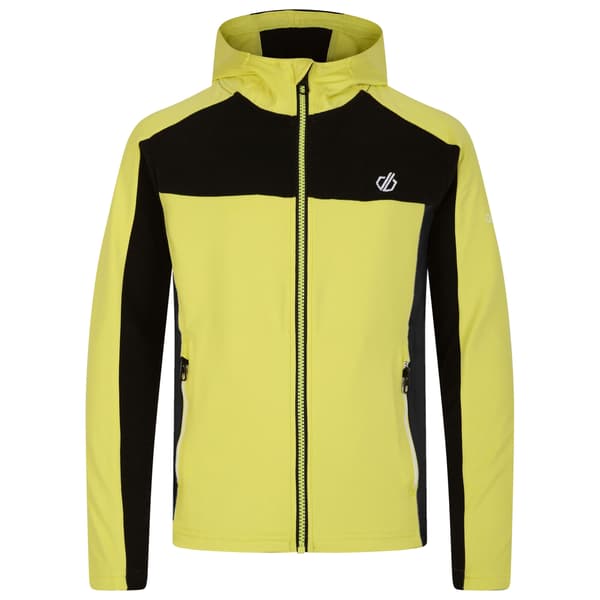 Dare 2B Barn/Kids Thriving Core Stretch Hooded Midlayer 9- Black/Yellow Plum 9-10 Years