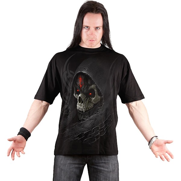 Spiral Direct Unisex Adult Dark Death T-shirt 4XL Svart Black 4XL