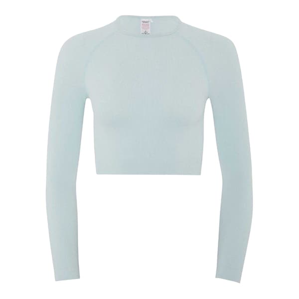 HIIT Dam Ribbad Slim Crop Tröja 12 UK Ljusblå Light Blue 12 UK
