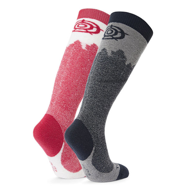 TOG24 Dam/Dam Aprica Skidstrumpor (2-pack) 6 UK-8 UK Mörk Dark Indigo/Dark Pink 6 UK-8 UK
