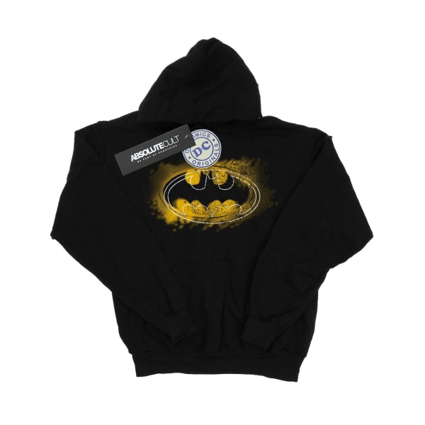 DC Comics Dam/Kvinnor Batman Spray Logo Hoodie L Svart Black L