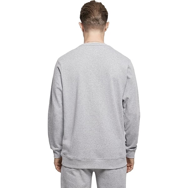 Bygg ditt varumärke Herr Basic Crew Neck Sweatshirt 4XL Heather Grå Heather Grey 4XL