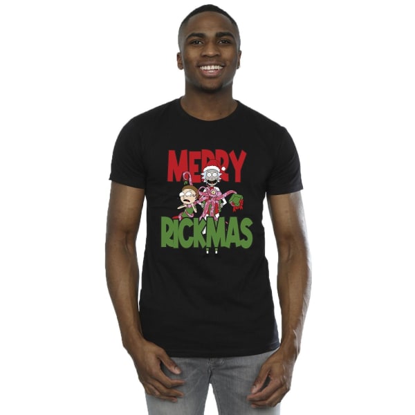 Rick And Morty Herr Merry Rickmas T-shirt XL Svart Black XL