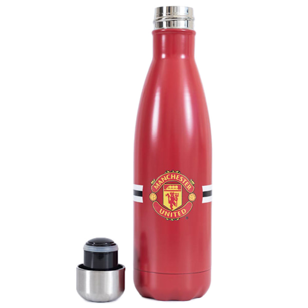 Manchester United FC Core Stripe Termosflaska Storlek: One Size Röd/Vit Red/White/Black One Size