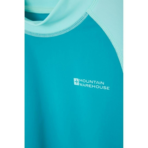 Mountain Warehouse Barnkläder/Barn Långärmad Rashguard 2-3 År Teal Teal 2-3 Years