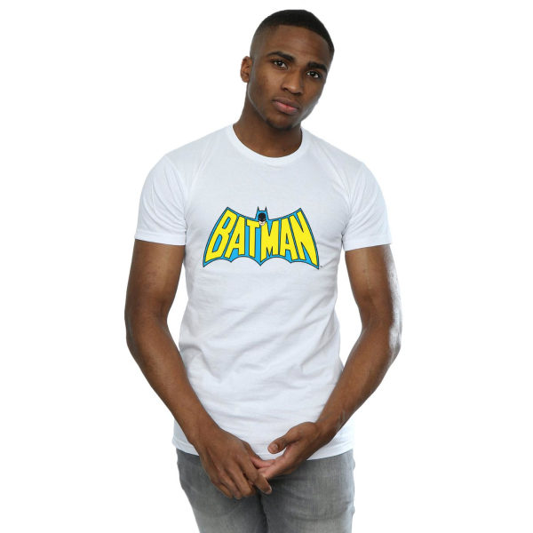 Batman Retro Logo Bomull T-shirt 3XL Vit White 3XL