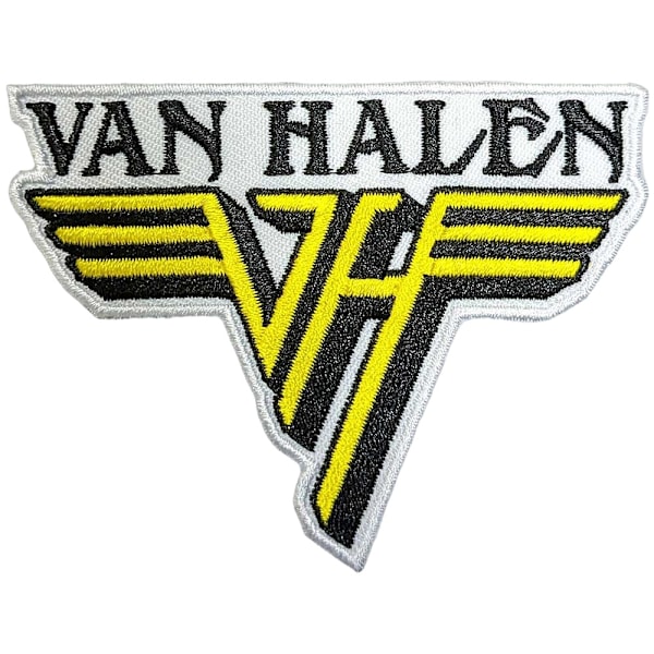 Van Halen Vävd Textlogotyp Stryk-på-lapp En Storlek Vit/Gul/Svart White/Yellow/Black One Size
