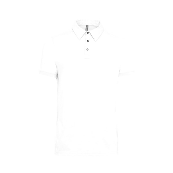 Kariban Herr Jersey Knit Polo Shirt L Vit White L