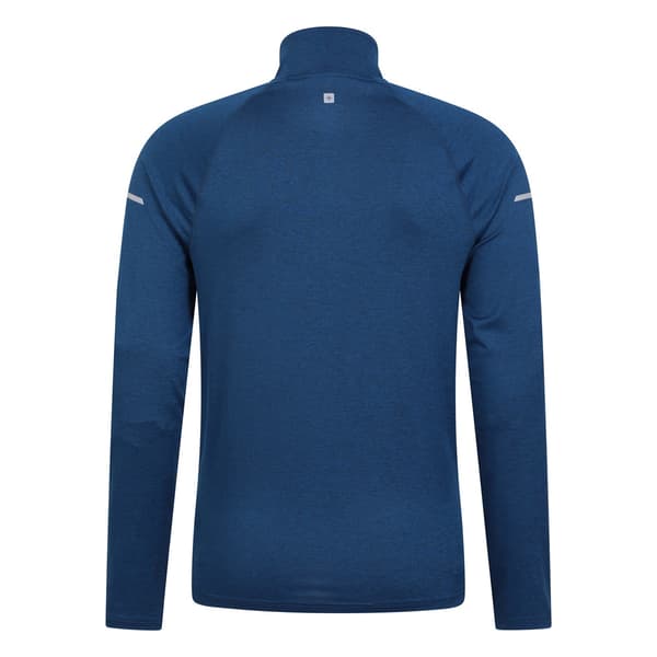 Mountain Warehouse Echo Melange Återvunnen Halv Zip Midlayer för Herr Navy XL
