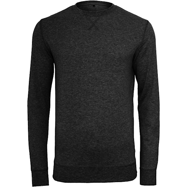 Bygg ditt varumärke Herr Plain Light Crewneck Sweater L Svart Black L