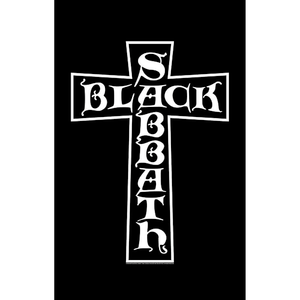 Black Sabbath Cross Textil Affisch En Storlek Svart/Vit Black/White One Size