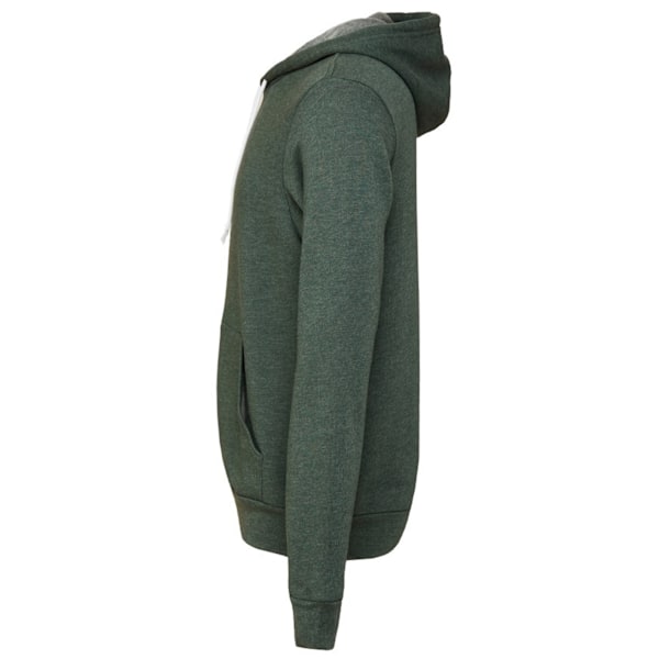 Canvas Unisex Dragkedja Polycotton Fleece Tröja med Huva / Luva Heather Forest L