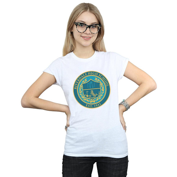 Riverdale Dam/Kvinnor High School Crest Bomull T-shirt M Vit White M