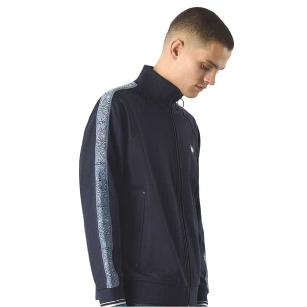Pretty Green Herr Eclipse Paisley Taped Raglan Track Top M Marinblå Navy M