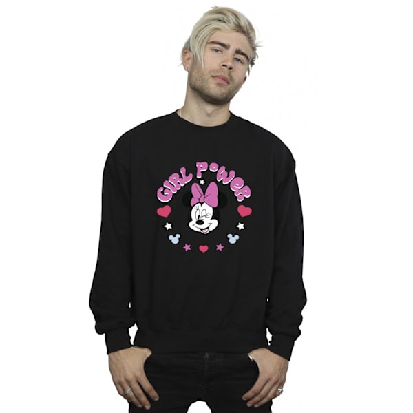 Disney Mens Minnie Mouse Girl Power Sweatshirt 4XL Svart Black 4XL