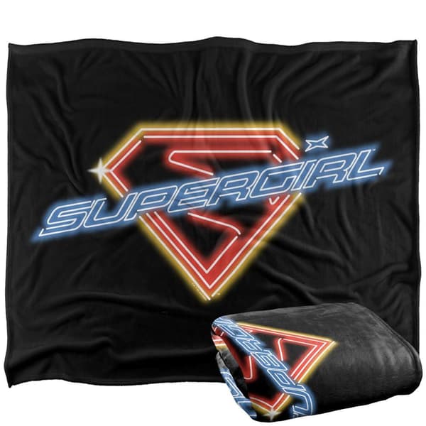 Supergirl 2026 Glow Soft Touch Neonfilt 152cm x 127cm Multi Multicoloured 152cm x 127cm
