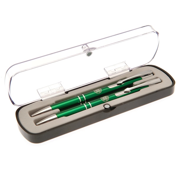 Celtic FC Executive Crest Pen & Pencil Set One Size Green/Silver Green/Silver One Size