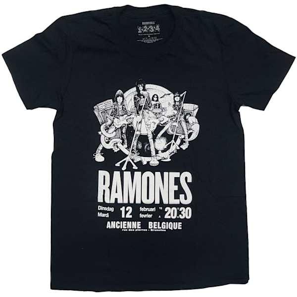 Ramones Unisex Adult Belgique T-Shirt M Svart Black M