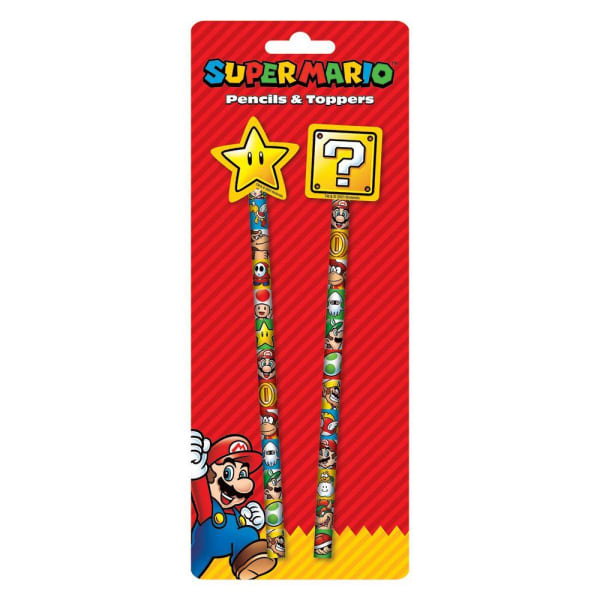Super Mario Color Block Pencil Set (paket med 2) One Size Multic Multicoloured One Size