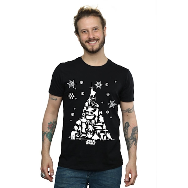 Star Wars Julgran T-shirt för män 4XL Svart Black 4XL