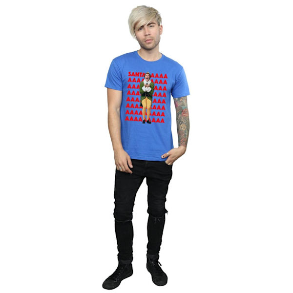 Elf Herr Buddy Santa Scream T-shirt L Royal Blue Royal Blue L