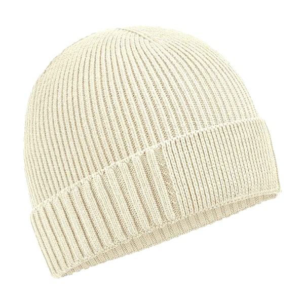 Beechfield Unisex Vuxen Ekologisk Bomullsteknik Patch Beanie Sand One Size