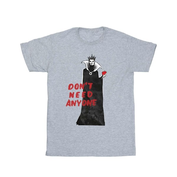 Disney Womens/Ladies Villains Don´t Need Anyone Cotton Boyfrien Sports Grey L