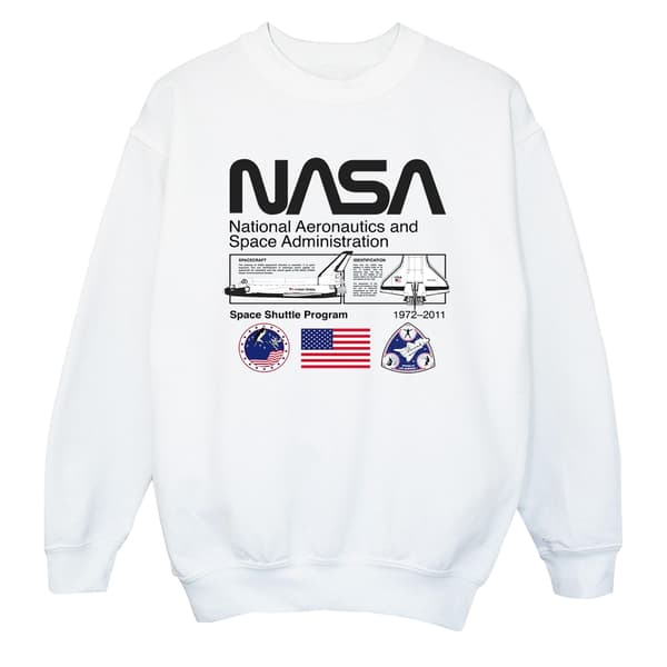 NASA Flickor Space Admin Tröja 7-8 År Vit White 7-8 Years