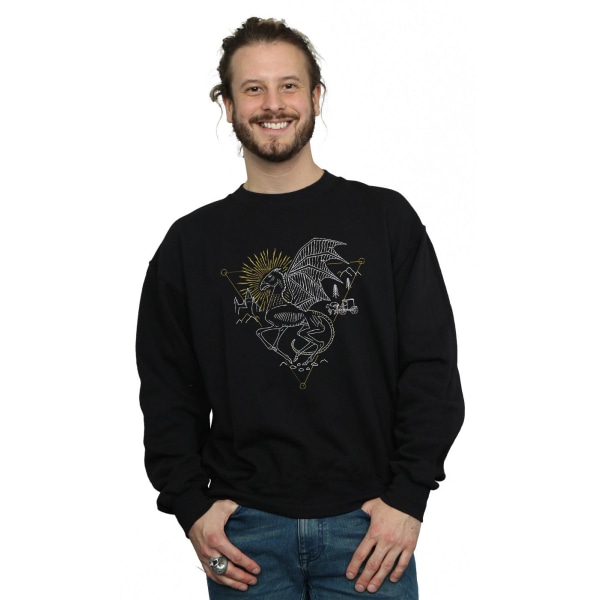 Harry Potter Mens Thestral Line Art Sweatshirt XL Svart Black XL