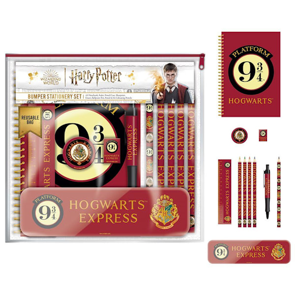 Harry Potter Platform 9 3/4 Bumper Stationery Set (11-pack) Red/Black/Yellow One Size