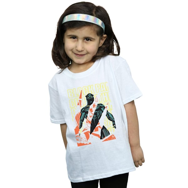 Marvel Girls Avengers Black Panther Collage Bomull T-shirt 12-1 White 12-13 Years